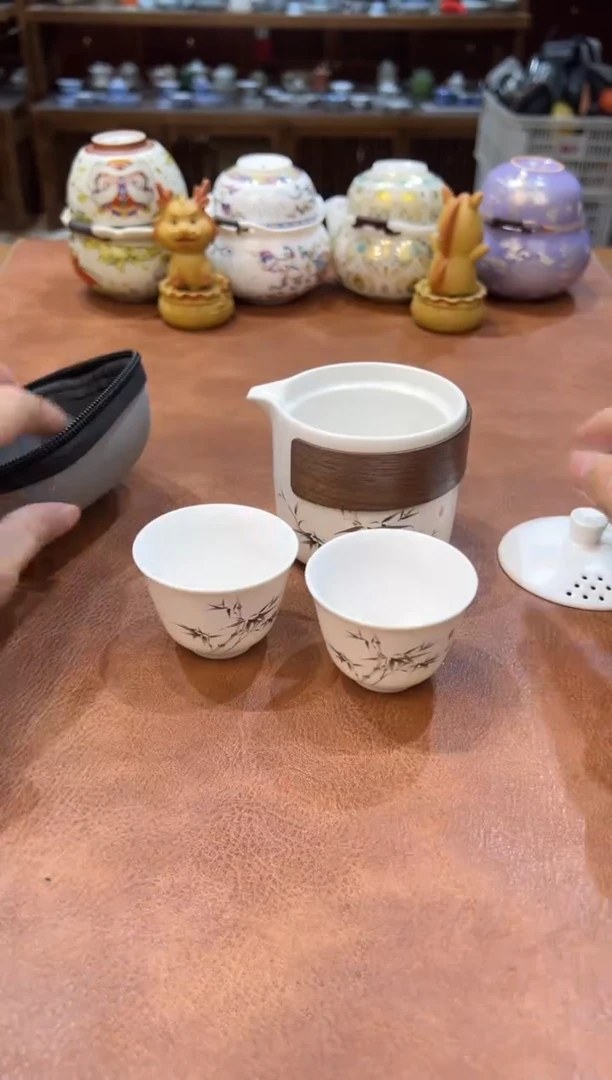 真的很便宜会开片的旅行茶具