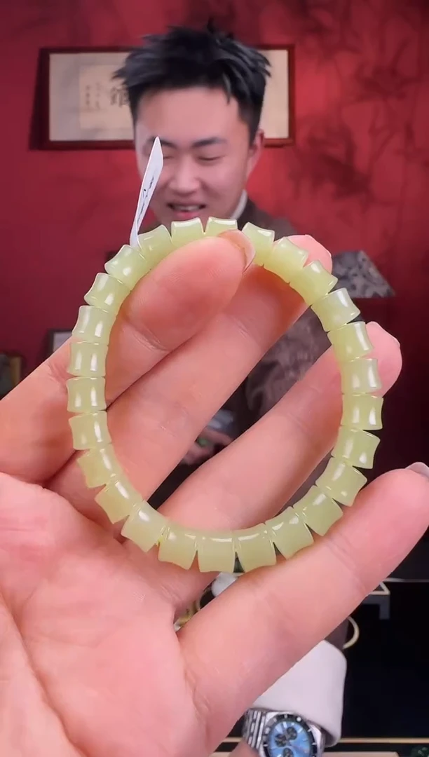 未镶嵌和田玉挂件竹节手串