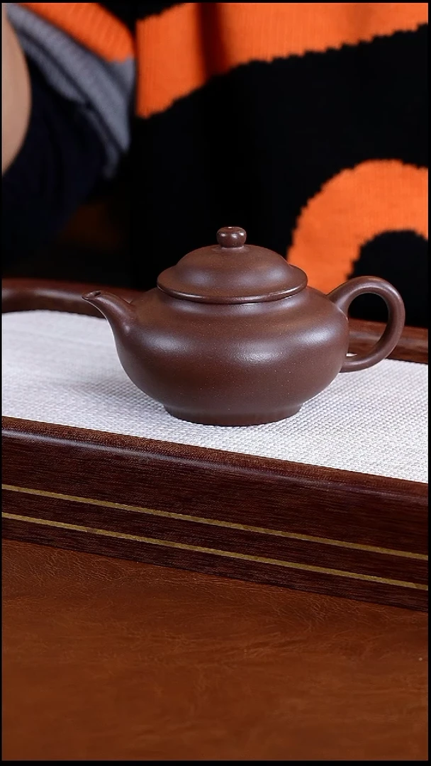 茶壶紫砂紫泥矮潘
