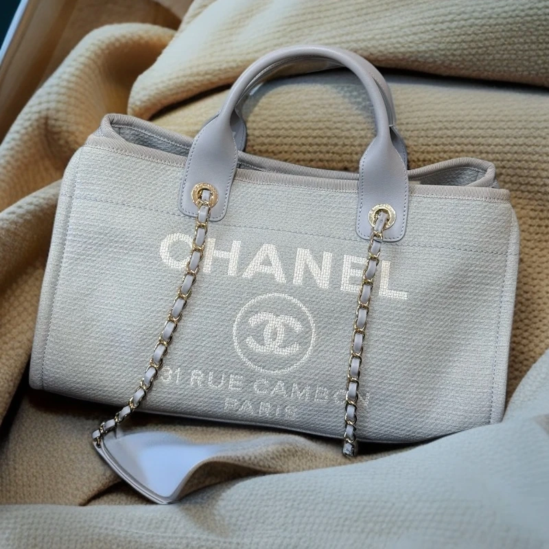 未使用 Chanel/香奈儿 全套 24年 芯片款  22s 蓝色手提沙滩包