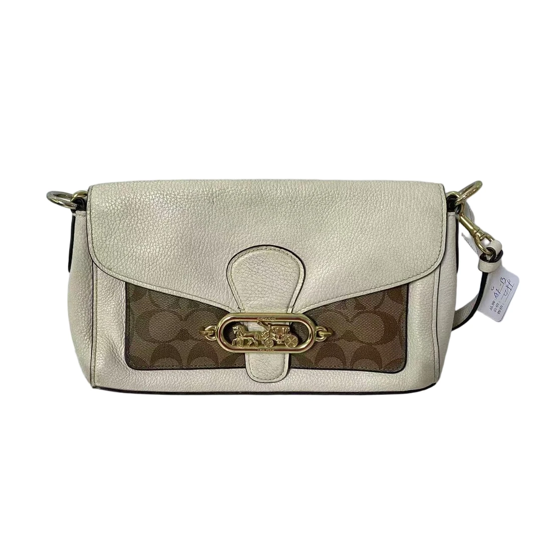 95新 COACH/蔻驰 经典老花PVC拼皮单肩斜挎包 AF-10803-B