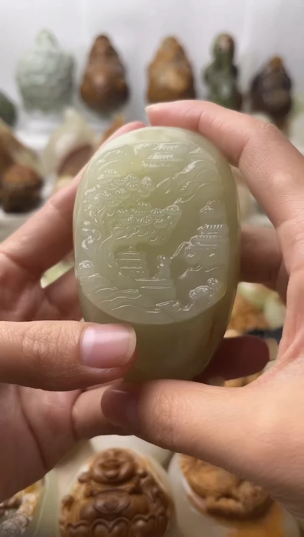 石材古青石棉纹正常不退换山水