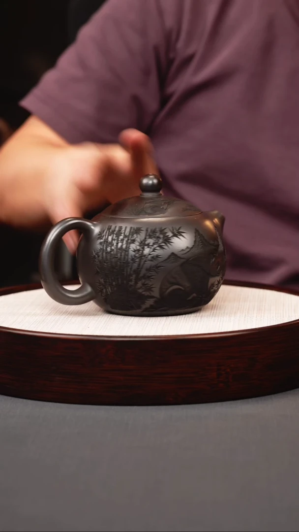 茶壶紫砂石黄熊猫大西施