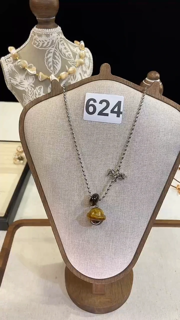 项链钛钢淡水珍珠624