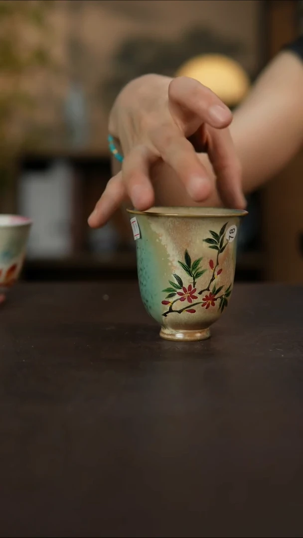 杯景德镇陶瓷杯碗柴烧多人瑕疵