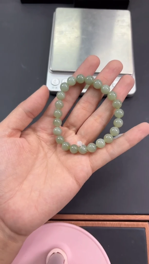 【闪购商品】和田玉手串未镶嵌若羌微色差卡8