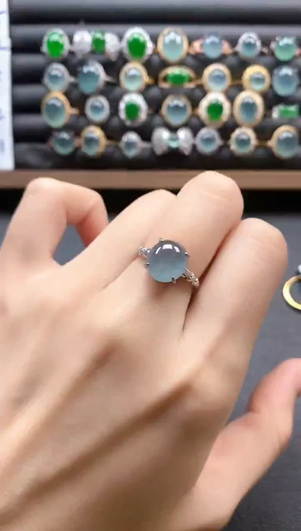 银S925镶嵌戒指翡翠511511