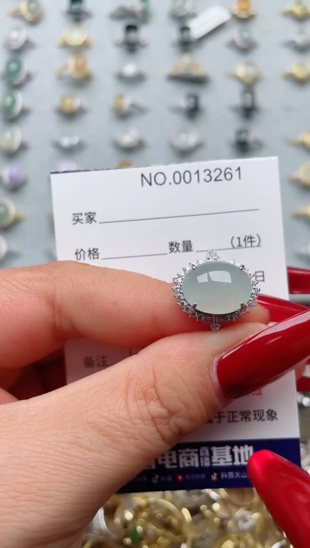 【闪购商品】翡翠戒指银S925镶嵌·