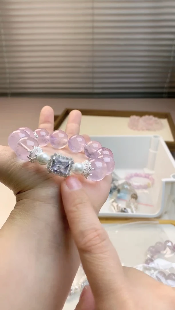 【闪购商品】水晶珠宝半成品未镶嵌薰衣草紫魔盒单圈