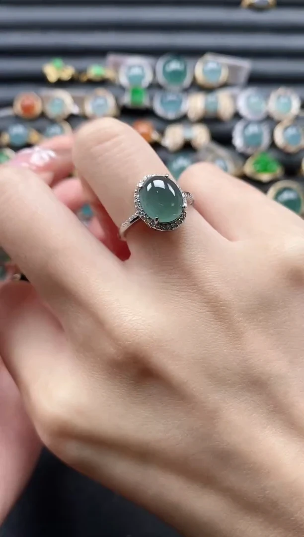 【闪购商品】翡翠戒指银S925镶嵌1111