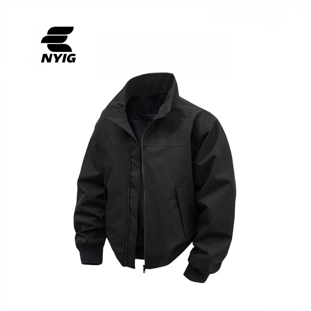 NYIG品牌冬季新款男士穿搭加绒飞行外套保暖防风男生男式高级外套