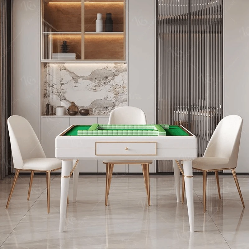岩板麻将桌餐桌两用全自动家用小户型棋牌静音现代简约实木麻将机