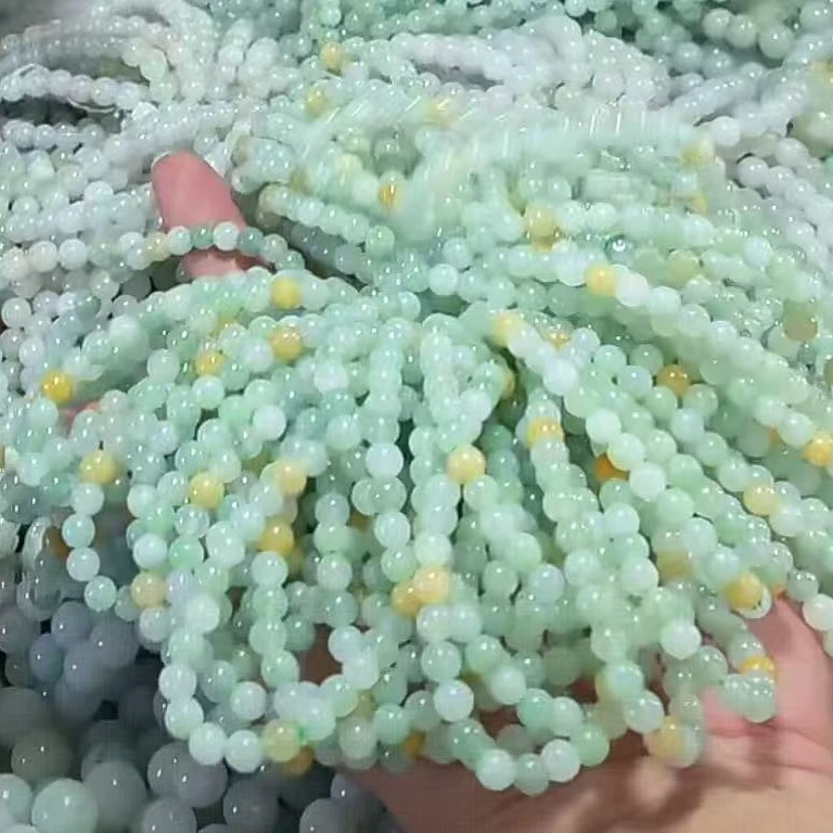 【玉经纶】-506853//Q228-天然A货翡翠手串-多样性发其—