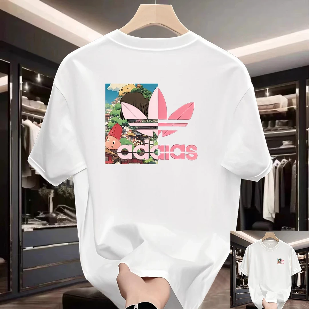 纯棉潮牌创意短袖男女情侣夏季薄款2025新款百搭宽松重磅t恤上衣T