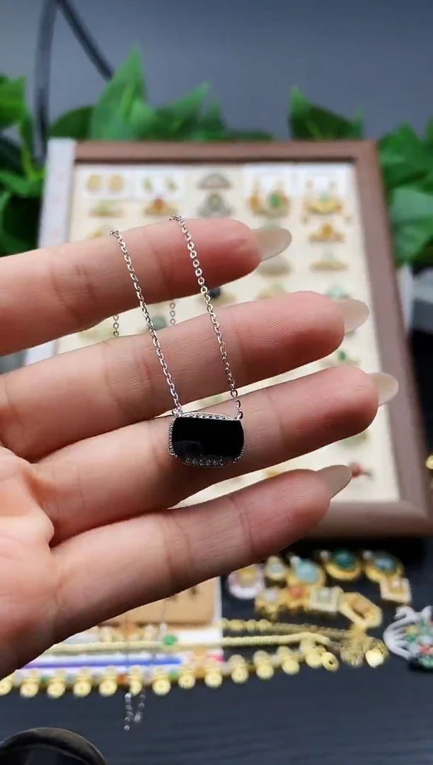 银S925镶嵌戒指翡翠12