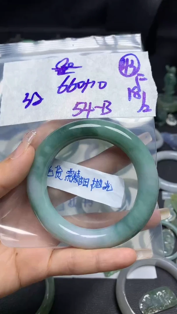 【闪购商品】定制翡翠未镶嵌毛货需精细抛光43号670元54圈有纹