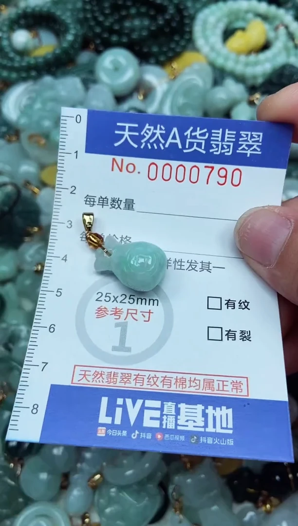 翡翠未镶嵌吊坠(不含链)翡翠
