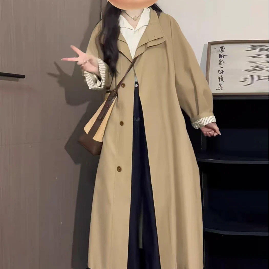 爆款韩版羽绒风衣外套女2025秋冬季新款巨好看长款外套