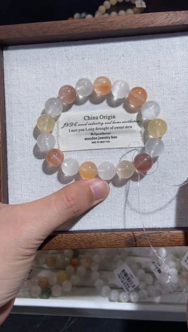 未镶嵌手串水晶21号链接  卡12咪+ 兔毛水晶