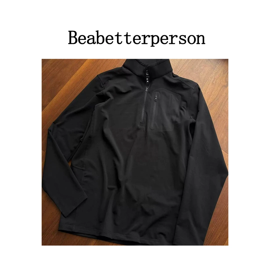 鸟立领弹力半拉链户外运动拉绒长袖抓绒衣3357