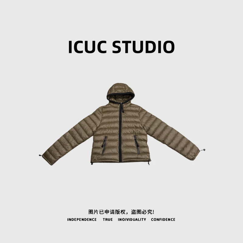 ICUC STUDIO-"曼城初冬"90白鸭绒排骨连帽长袖羽绒服3258