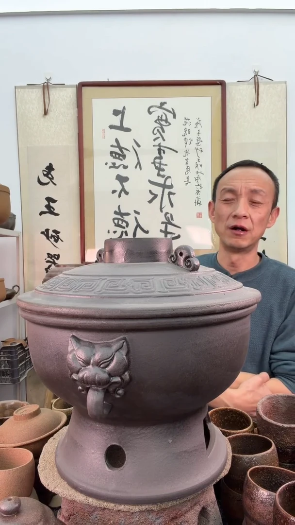 黑色新款火锅非遗技艺