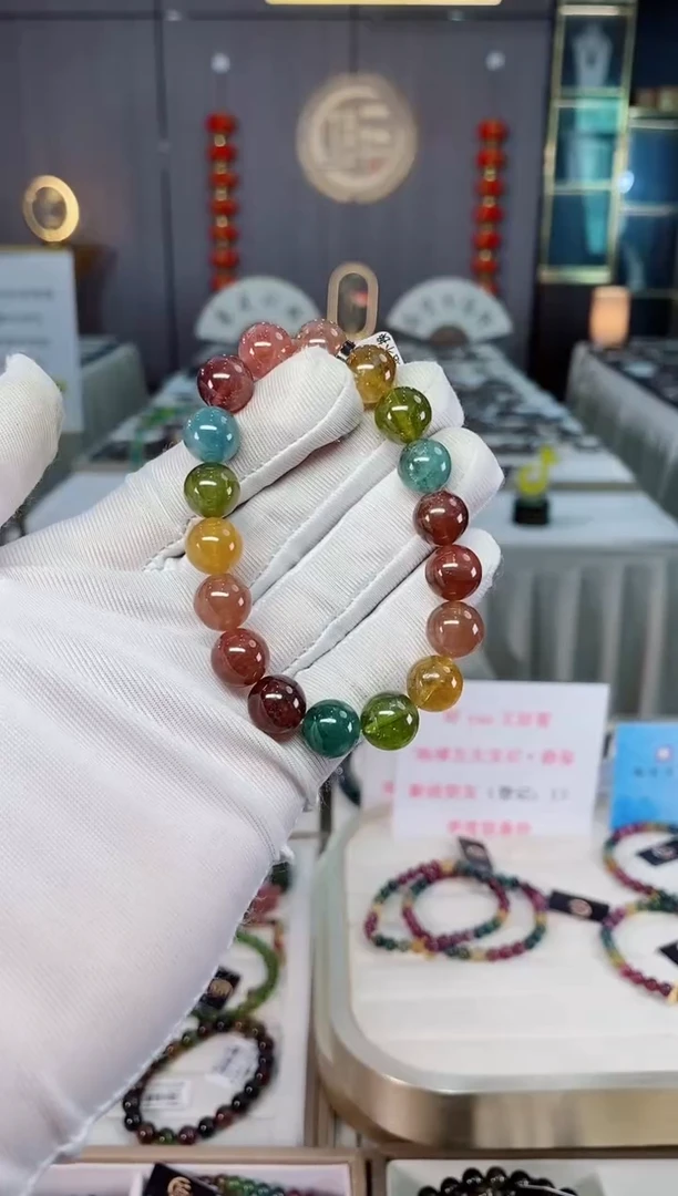 未镶嵌老矿碧玺单圈手串10mm+碧玺xion多样性发一条