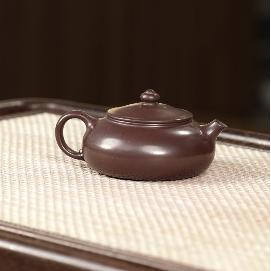 轻舟紫砂 原矿石红寒江壶170cc