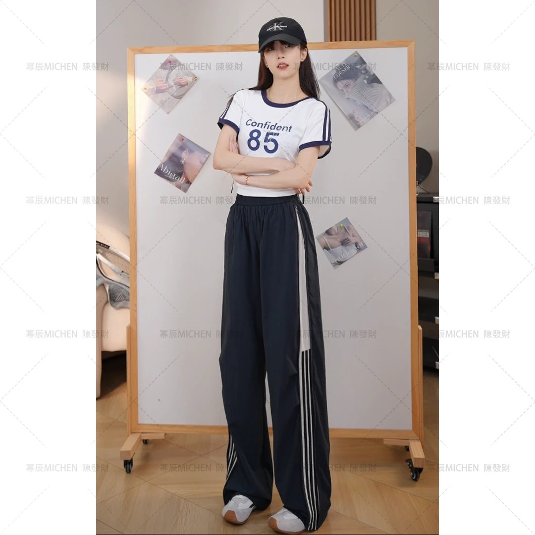 【凉凉裤】38号2025夏季新款美式侧条纹设计拉链两穿速干休闲裤