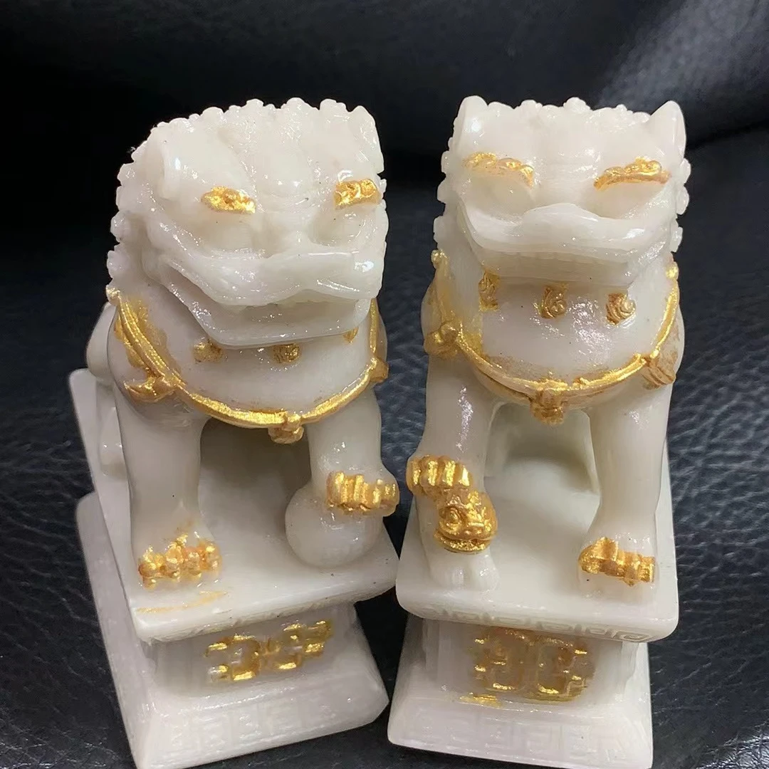 石狮子精雕创意--摆件