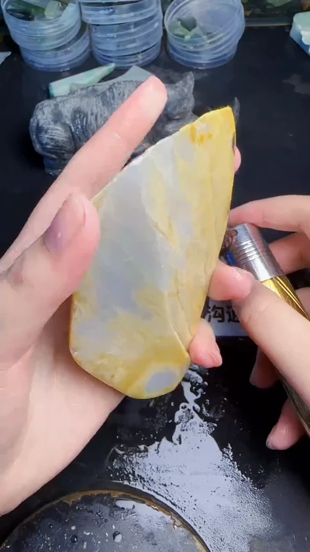 未镶嵌挂件翡翠文*天然翡翠073