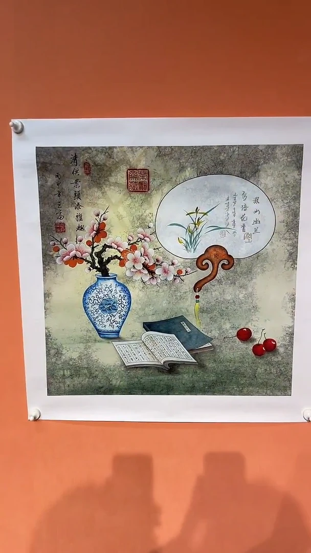 国画张巨富 清供画