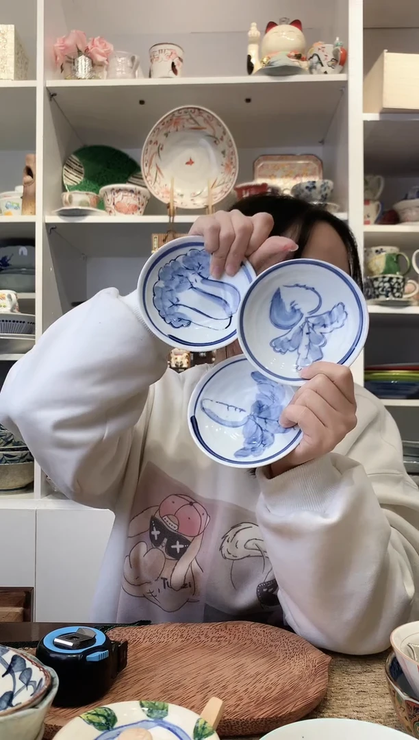 陶瓷【备注花色】日本进口蔬菜小碟子11cm一个
