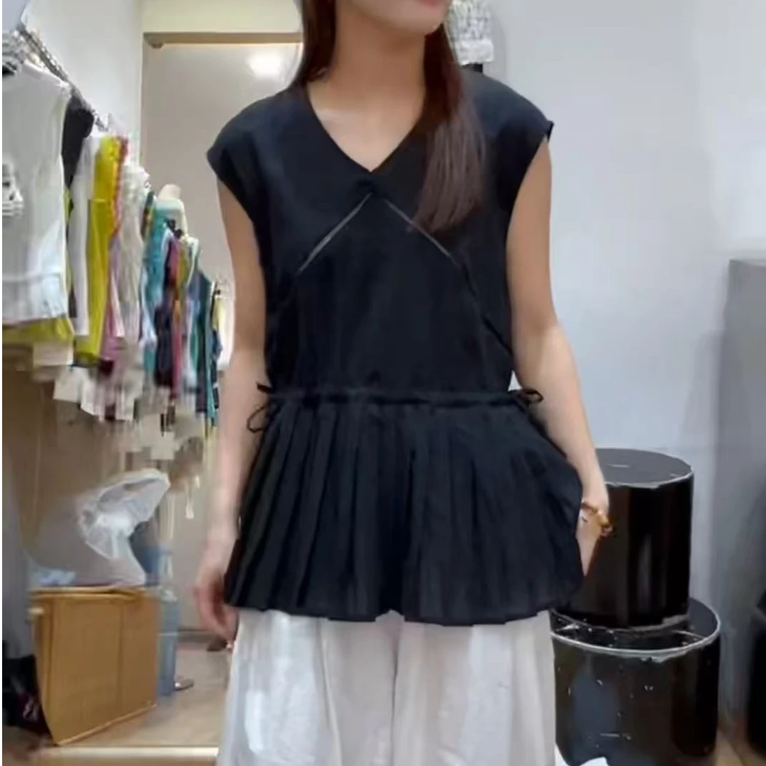 58850 U 韩版女新款夏款时尚洋气百搭休闲无袖上衣