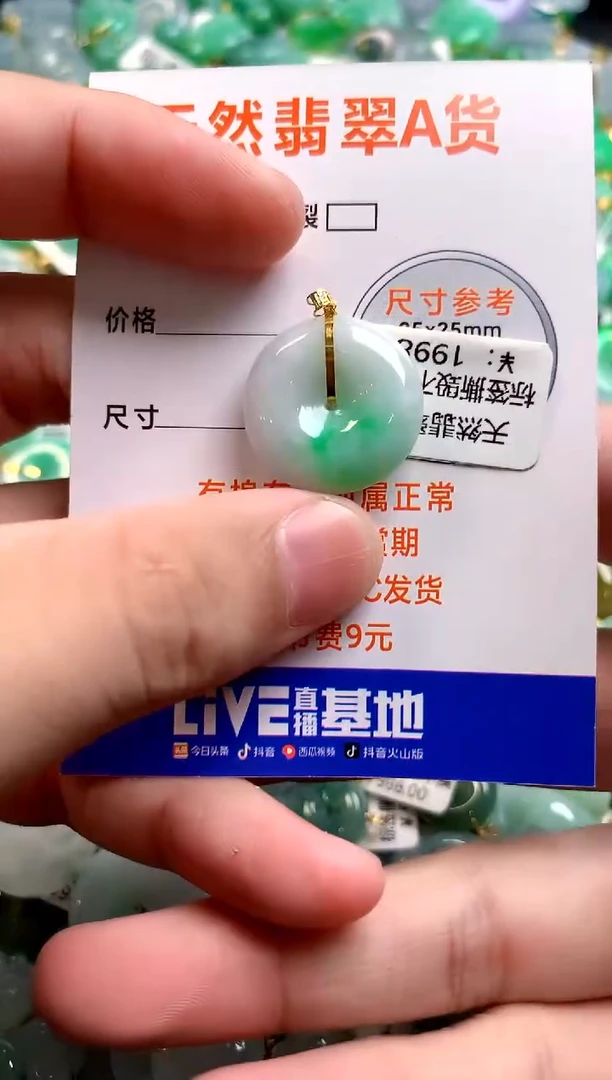 颈饰18K金镶嵌翡翠0315296157