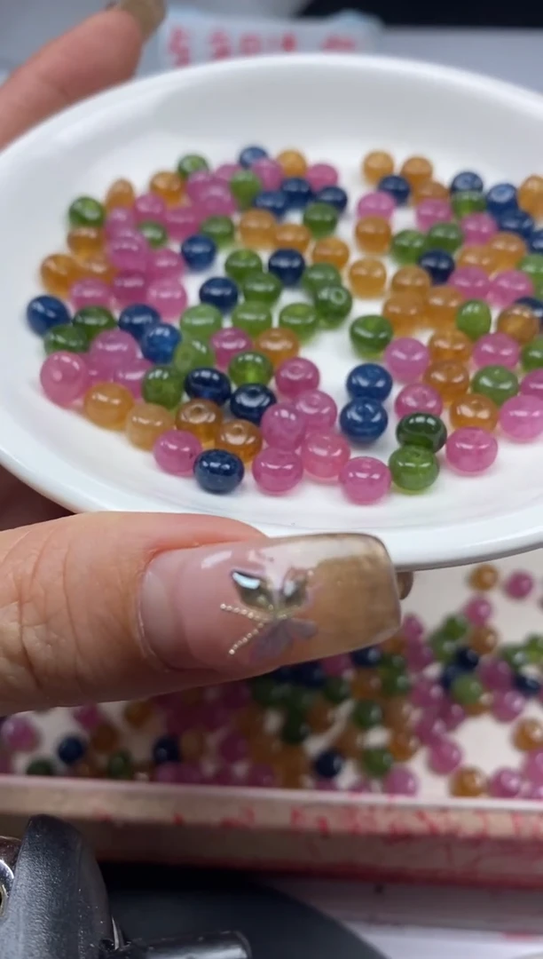 【闪购商品】碧玺颈饰未镶嵌w2099碧*玺算盘6*3mm*30颗