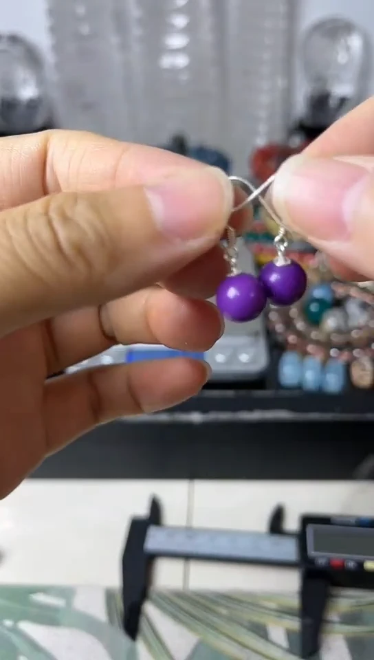 【闪购商品】石英质玉耳坠银S925镶嵌矿坑