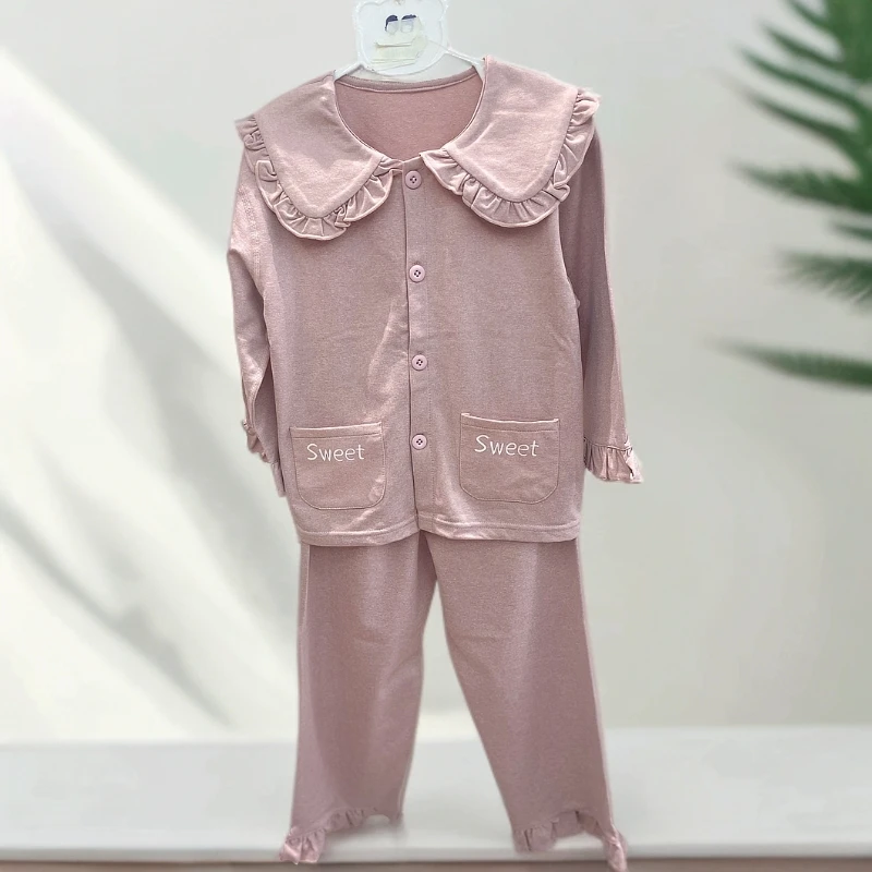 2025春季居家舒适保暖宽松儿童睡衣套装