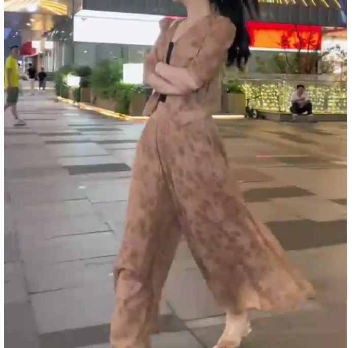 2025夏季新款网红同款洋气韩版潮流设计感休闲外套裤子两件套ax