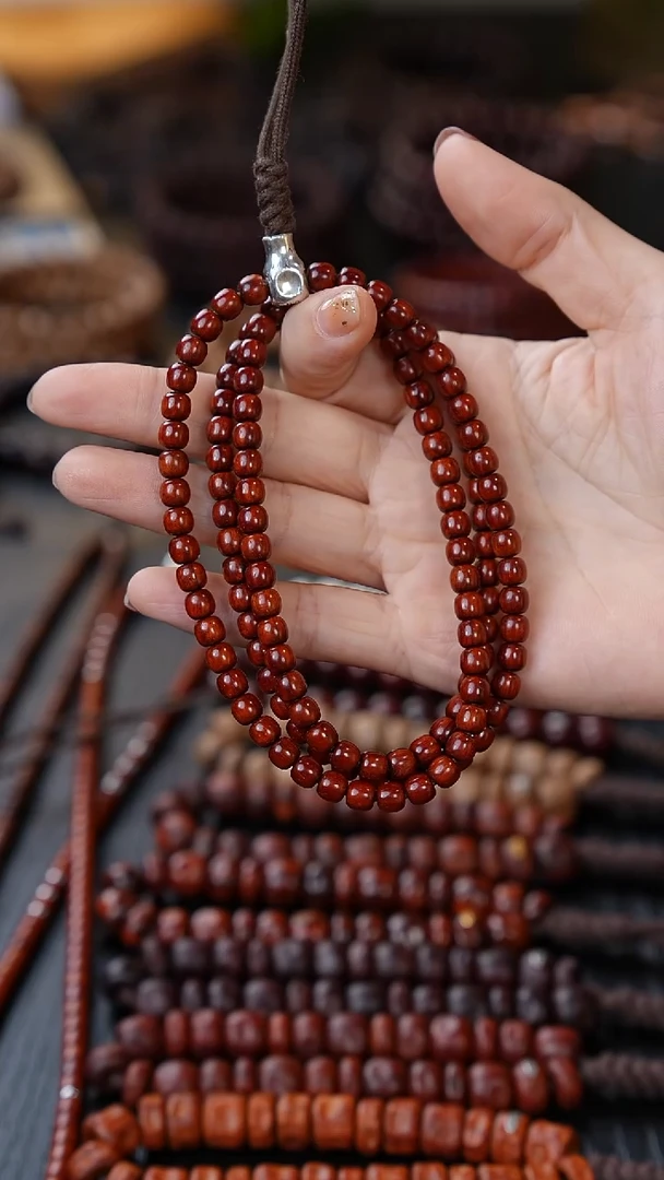 檀香紫檀（小叶紫檀）手串/手链极限弧多圈+银三通