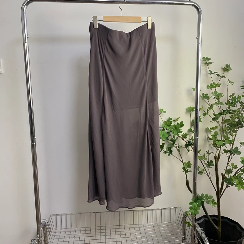 C9658外贸欧美单通勤风女装半身裙高腰显瘦气质长裙