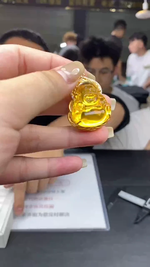 琥珀吊坠(不含链)银S925镶嵌多样性发其一-吊坠-D8053