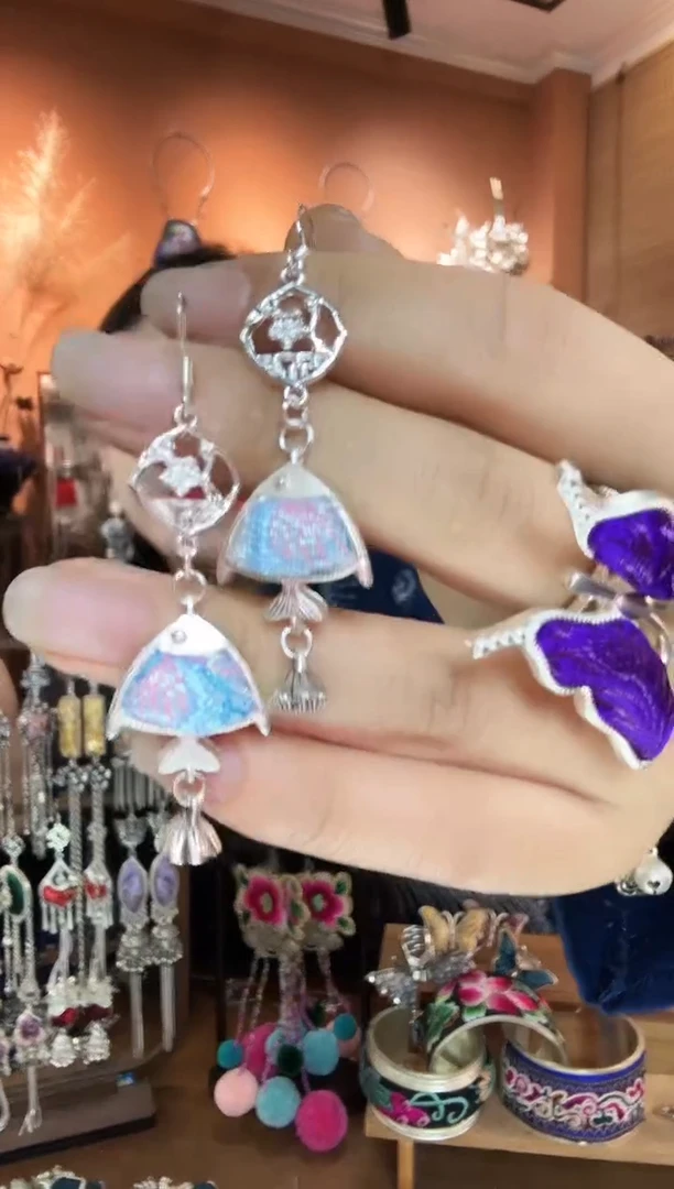 刺绣纯手工民族风耳环