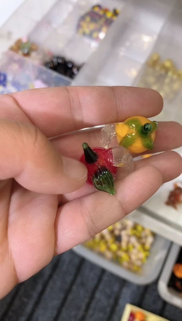 琉璃手工艺品挂杯水果2个