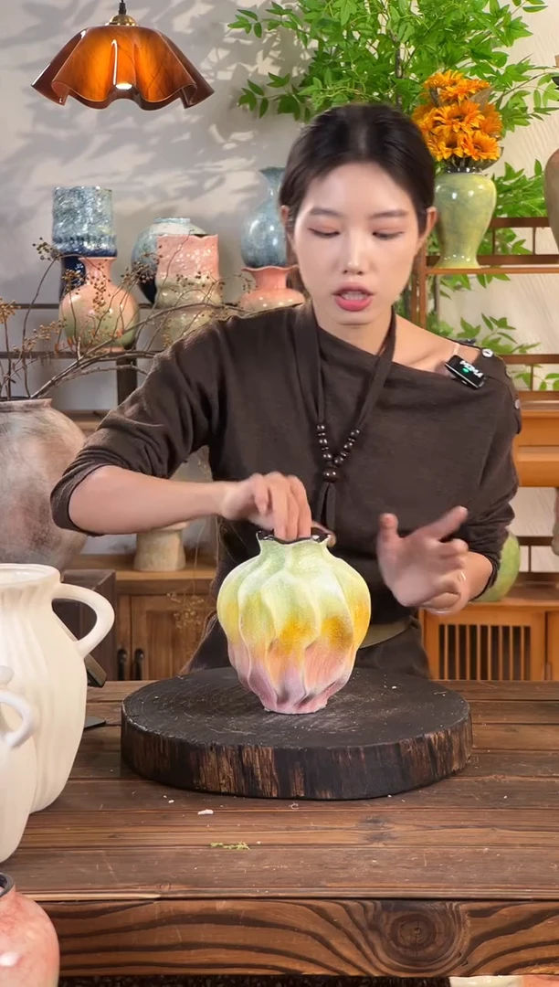 粉橙黛绿-丝瓜纹小号
