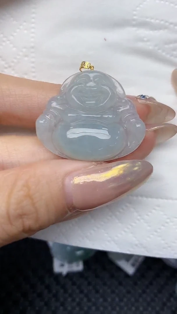 【闪购商品】翡翠颈饰18K金镶嵌天然翡翠A货