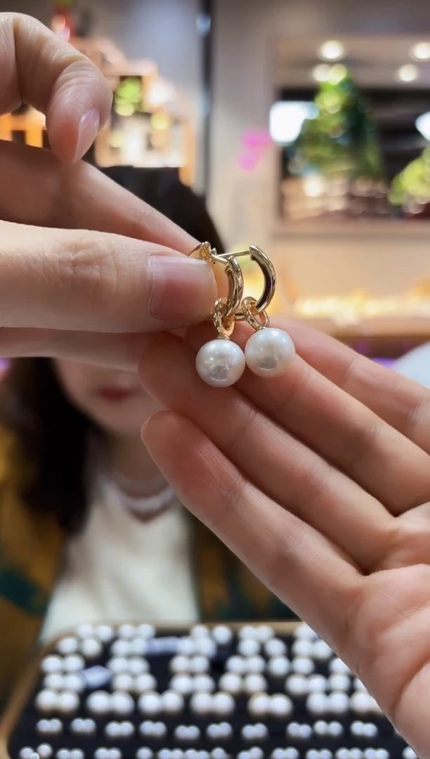 【闪购商品】淡水珍珠耳饰合金耳钉 10
