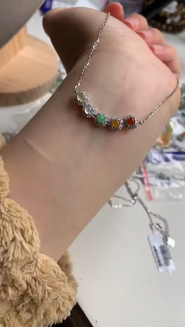 银S925镶嵌戒指翡翠项链2