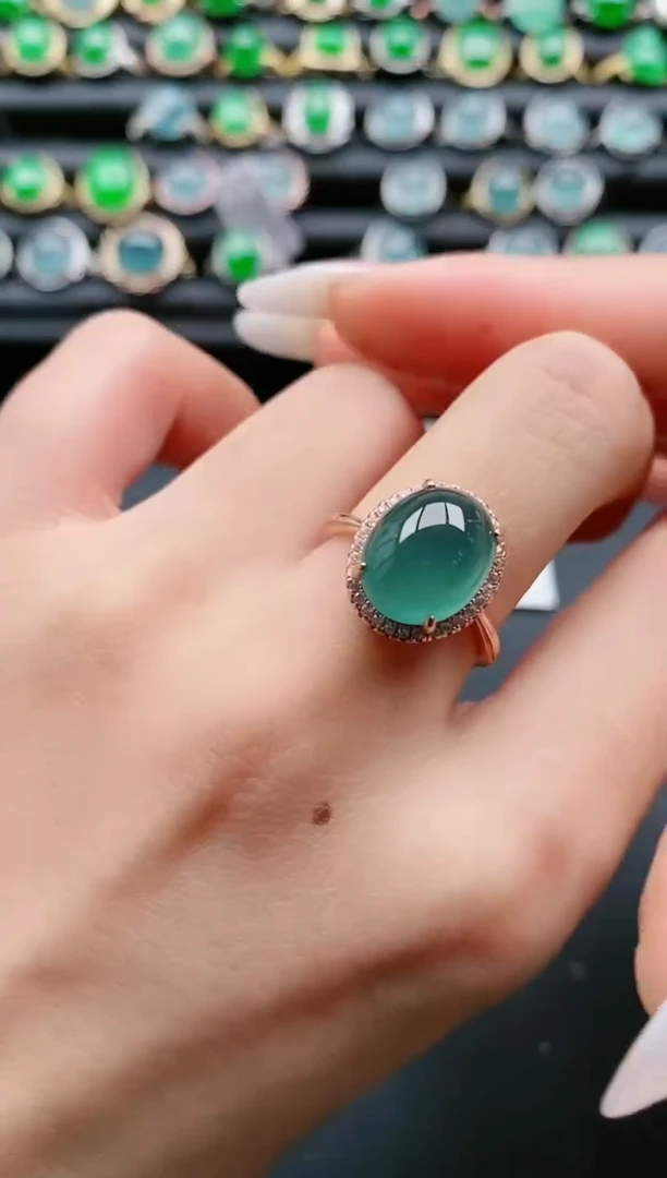 【闪购商品】翡翠戒指银S925镶嵌1111111