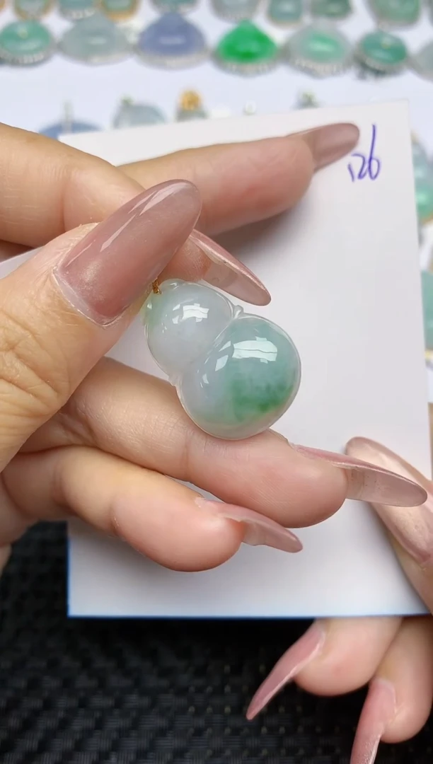 【闪购商品】翡翠颈饰18K金镶嵌天然A货翡翠 126